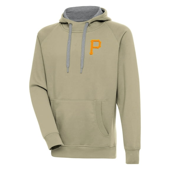 Men's Antigua  Khaki Pittsburgh Pirates Victory Pullover Hoodie