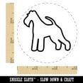thumbnail image 2 of Wire Hair Fox Terrier Dog Outline Self-Inking Rubber Stamp Ink Stamper - Pink Ink - Small 3/4 Inch, 2 of 7