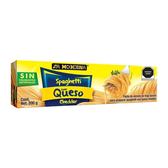 Spaghetti La Moderna con queso cheddar 200 g