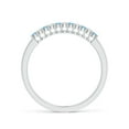 thumbnail image 2 of ANGARA Natural Aquamarine and Diamond Half Eternity Wedding Ring in 14K White Gold for Women (Size-1.5mm) | March Birthstone, Birthday, Anniversary, Jewelry Gift for Women | Natural Aquamarine Ring, 2 of 9