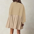 thumbnail image 4 of 2025 Robe Chandail en Molleton Surdimensionnée pour Femmes Vêtements d'Été Décontractés pour Femmes Manches Longues Col Rond Chandail-Over Hauts d'Été Décontractés Coupe Décontractée Chandails en Molleton Robe Maxi pour Femmes Mini, 4 of 6
