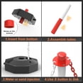 thumbnail image 2 of Traffic Delineator Post Cone, Plastic Stanchion Post Set Crowd Control Stands Barrier with 6.6 ft Link Chain and S Hooks for Parking Lot Construction Caution Roads, Red, White (4 Pack), 2 of 4