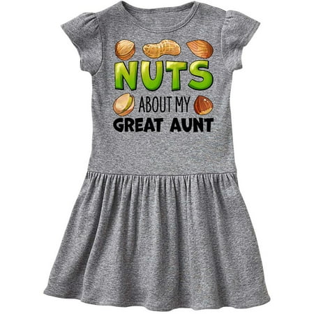 

Inktastic Nuts About My Great Aunt Peanut Almond Pistachio Gift Toddler Girl Dress