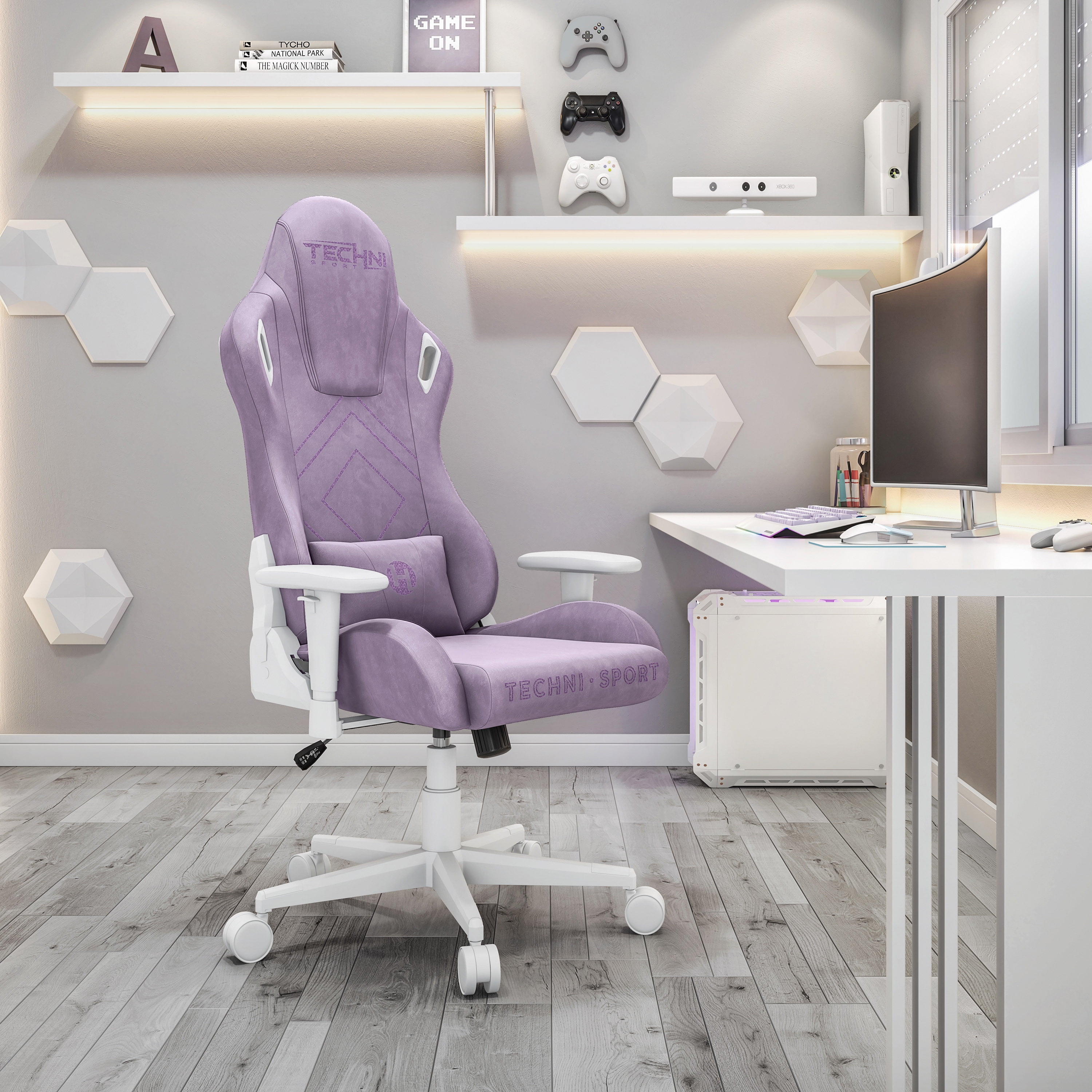 Techni Sport TSF45C Velvet Gaming Chair Purple RTA TSF45C PPL Walmart
