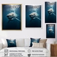 thumbnail image 4 of Designart "Majestic Blue Predator I" Shark Floater Framed Canvas Art Print, 4 of 5