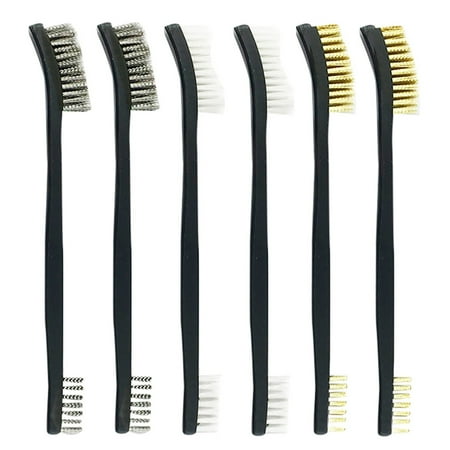 

Cleaning Brush Brass Brush Cleaning Ended Cleaning Tool Brush Double Brush 6Pcs