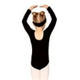 thumbnail image 2 of Petite Etoile Dancewear Girls Long Sleeve Black Leotard-Bonus Headband for Ballet & Dance-Size 8, 2 of 7
