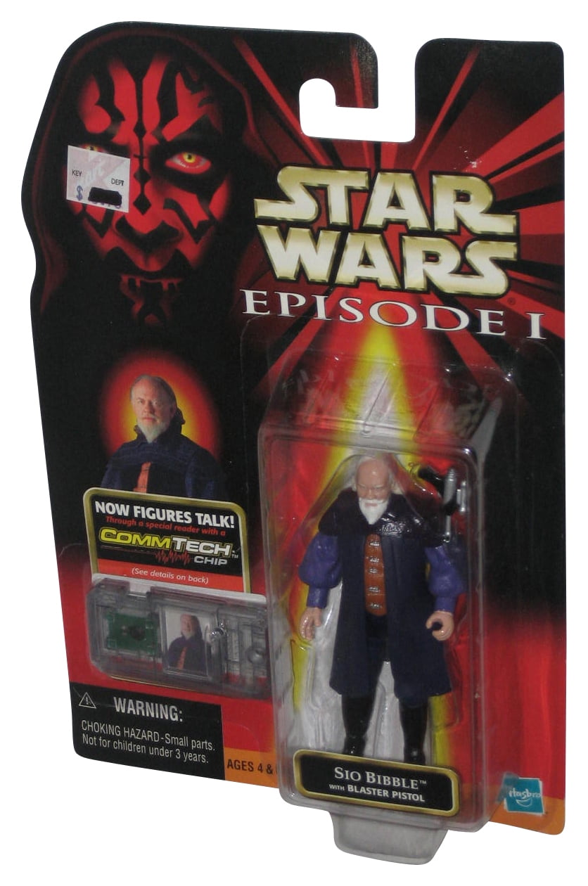 Star Wars Episode I Sio Bibble Commtech Action Figure w/ Blaster Pistol