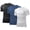 Black-White-Blue, variant on Juwei 3 Pack Men's Athletic Shirts Workout Short Sleeve Cool Dry Base Layer Undershirt Running T-shirts,Size S-3XL