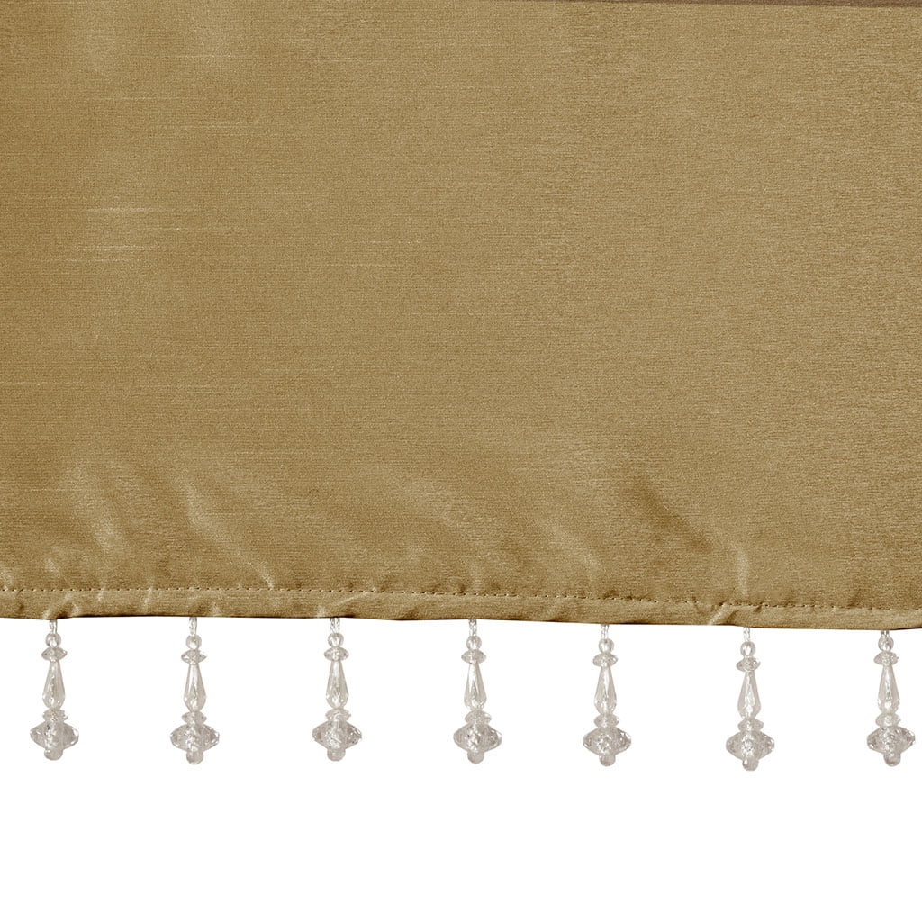 Gracie Mills Elroy Lightweight Beaded Faux Silk Valance - GRACE-9134