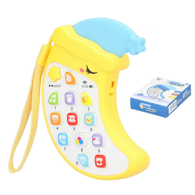 Gupbes Toy Phone, Baby Phone Toy With Music Light For Develop Music Preception For Develop Child's Auditory For Evelop Thinking Ability