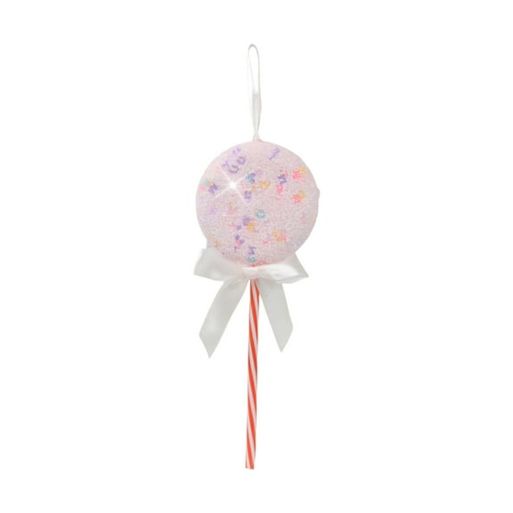 CuiLiyq Christmas Lollipop Ornaments, 10" 3D Spherical Lollipop Xmas Tree Hanging Decorations, Foam Macarons Candy Pendant with Ribbon Bowknot, for Home Party Holiday Decor