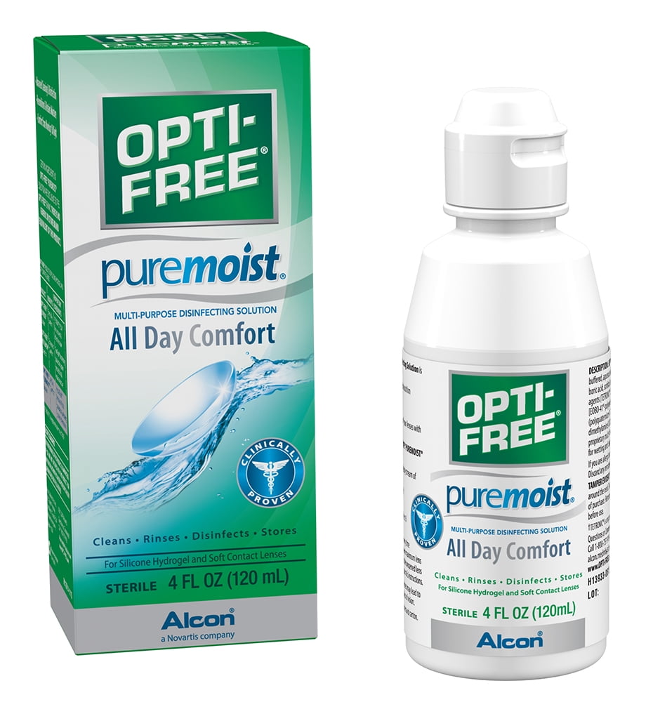 OPTI-FREE Puremoist Multipurpose Contact Lens Disinfecting Solution, 4 fl oz