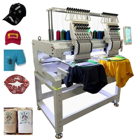 Double-station Automatic Embroidery Machine Caps Logo Embroidery Machine 12 Needles Embroidery Machine