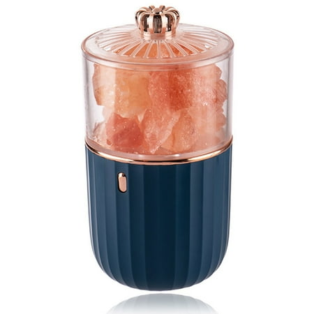 

Aroma Oil Diffuser Night Light Natural Crystal Stone Colorful LED Lamp White