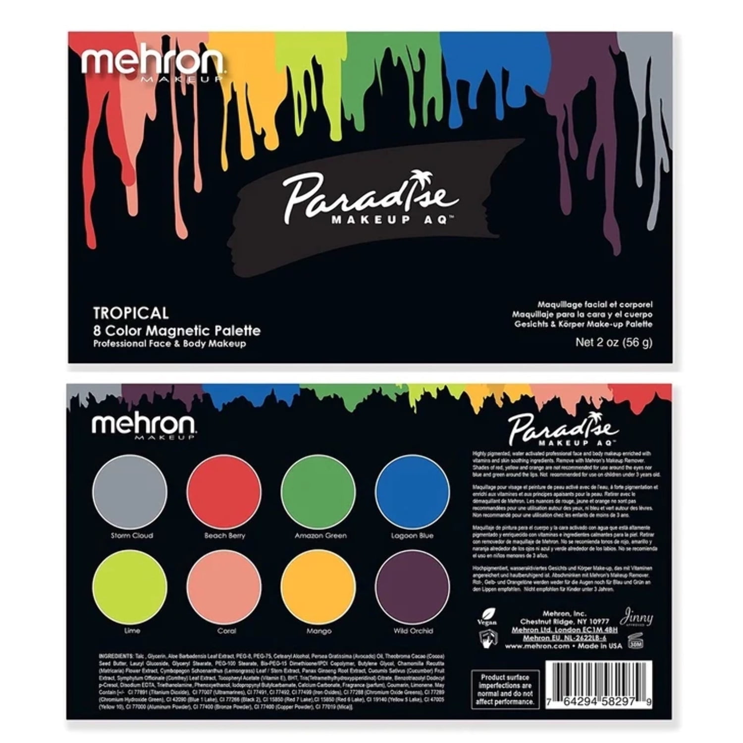  Mehron Makeup Paradise Makeup AQ Pro Size, Stage & Screen,  Face & Body Painting, Special FX, Beauty, Cosplay, and Halloween