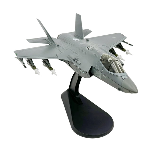 Simulación 1:72 F-35A modelo de avión con soporte de exhibición decoración de mesa ornamento recuerdo adultos juguete juguetes en miniatura para Sunnimix Avión fundido a presión