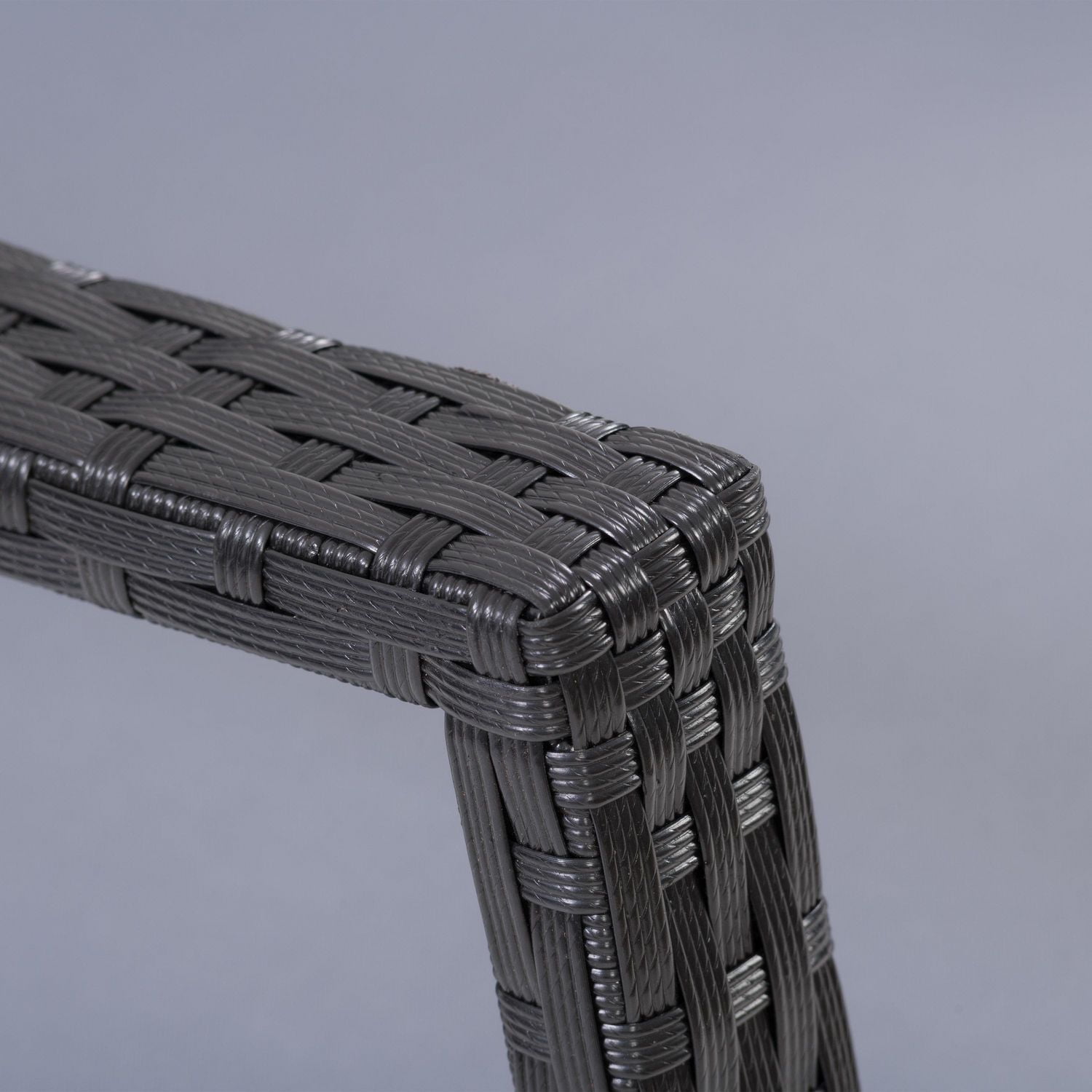 CorLiving Parksville Chaise à bascule d'extérieur en résine tressée, rotin et acier galvanisé avec coussins pour patio, jardin, porche et plus encore