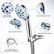 thumbnail image 5 of Cabeza de ducha portátil de alta presión con 8 modos de pulverización • Lavado a presión • Ahorro de agua • Plata y negro, 5 of 6