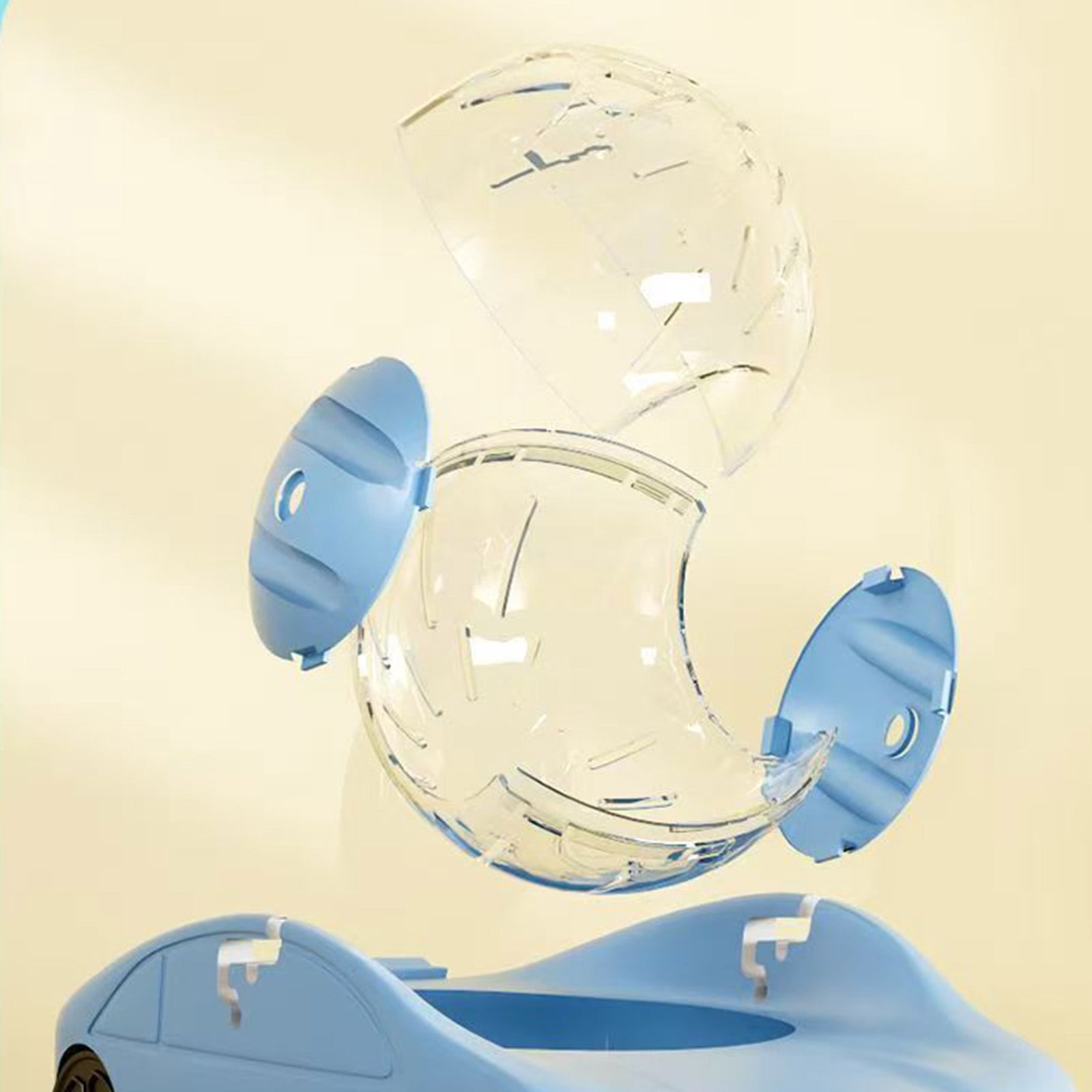 Hamster Activity Car Toy Exercise Fitness Wheel Clear Running Vehicle for Small Pet Hamsters Ferrets and