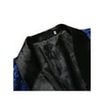 thumbnail image 3 of Caoirhny Men's Shiny Sequin Blazer, One Button Tuxedo Suit Jacket for Party, Wedding, Banquet, Prom, 3 of 7