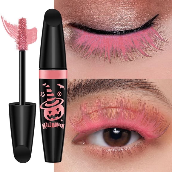 Volumizing Mascara Curling, Pink Mascara Tubing Mascara Waterproof Colored Lash Makeup Hypoallergenic Smudge Proof Long Lasting Curl Pink Halloween Makeup