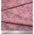 thumbnail image 2 of Soimoi Rayon Fabric Leaves & Floral Block Print Fabric by Yard 56 Inch Wide, 2 of 3
