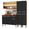 thumbnail image 1 of Cocina Integral 169cm Marrón/Negro Emilly Winter Madesa 08, 1 of 5