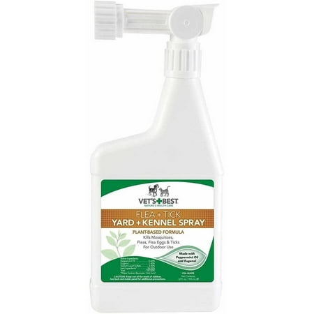 Vet's Best Natural Flea & Tick Yard & Kennel Spray, 32 (Best Thing For Fleas On Cats)