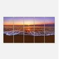 thumbnail image 2 of Orange Tinged Sea Waters at Sunset - Beach Photo Canvas Print, 2 of 3