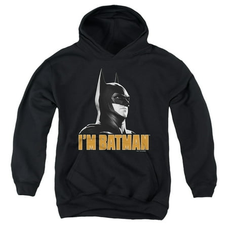 The Flash Movie Batman Portait I'm Batman Youth Kids Boy/Girls Pull-Over Hoodie