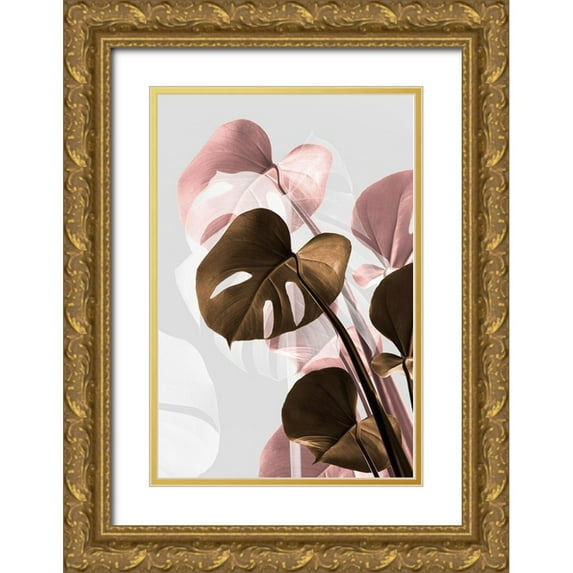 Artographie Studio 13x18 Gold Ornate Wood Framed with Double Matting Museum Art Print Titled - Monstera Creative 11