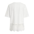 thumbnail image 5 of QGJZVUNL Womens Lace Tops Oversized Tshirts Basic Tees Short Sleeve Crewneck Top Summer Outfits Size S, 5 of 5
