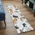 thumbnail image 4 of Cute Cats Runner Rugs 2x6 ft Black Orange Gray Cat Bubbles Fishes Cartoon Washable Hallway Rugs Non-Slip Floor Mats Absorbent Carpet Bedside Runners for Bedroom Kitchen Bathroom Laundry Room, 4 of 9