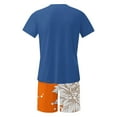 thumbnail image 4 of Ensemble Blouse à Manches Courtes à Col Rond à Imprimé Hawaïen et Shorts à Taille Élastique pour Hommes, Polyester, Tenue d'Été Décontractée, pour l'Extérieur et le Quotidien, 4 of 5