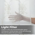 thumbnail image 5 of Superior Elegant Sheer Curtain Panel Set with Grommet Header, 52" x 63", Ivory, 5 of 13