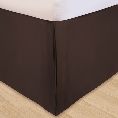 Solid Microfiber 3-Piece Adjustable Bedding Bed Skirt ...