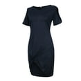 thumbnail image 5 of Women's V Neck Short Sleeve Twist Knot T-shirt Dress Cold Shoulder Cutout Casual Loose Dresses, 5 of 7