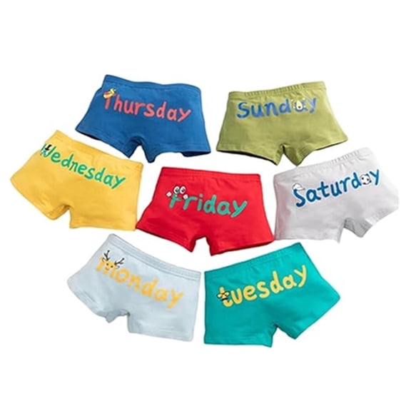 Toddler Boxer Briefs Cotton Boys Underwear Kids Underpants Size 3-12Years (Pack of 7)