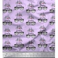 thumbnail image 1 of Soimoi Purple Modal Satin Fabric I Love London Text Decor Fabric Printed Yard 42 Inch Wide, 1 of 5