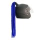 thumbnail image 3 of Casco unisex para adultos con rampa degradada, cola de caballo, peluca rizada para motocicleta Azul profundo, 3 of 9