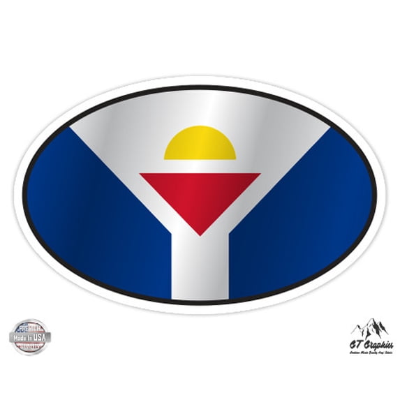 Saint Martin Flag Oval - 7