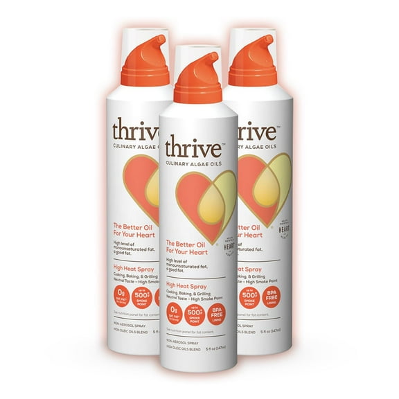 Thrive Cooking Spray – Culinary Algae Oils 5 fl oz, 3 Pack