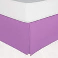 thumbnail image 1 of 18-Inch Drop Full XL Size 54" x 80" Lavender Solid Bed Skirt Split Corner Pleated Style Easy Fit Easy Care 100% Egyptian Cotton 400 Thread Count, 1 of 5