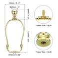 thumbnail image 2 of Kit de arpa de lámpara Uxcell de 5.47 pulgadas con soporte de pantalla de lámpara de tono dorado, 1 juego, 2 of 6