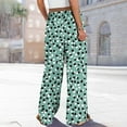 thumbnail image 4 of Women's Printed Elastic Waist Casual Pants with Pockets Loose Fit Comfortable Bottoms Under $10, 4 of 8