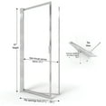 thumbnail image 2 of Basco A002-5Cl Sopora 67" High X 29-1/2" Wide Hinged Framed Shower Door - Silver, 2 of 7