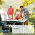 thumbnail image 4 of Gymax Table de Camping Pliant en Aluminium à Hauteur Réglable avec Organisateur de Rangement Gris, 4 of 10