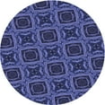 thumbnail image 1 of Ahgly Company Machine Washable Indoor Round Transitional Lapis Blue Area Rugs, 4' Round, 1 of 1