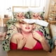 thumbnail image 2 of Juego de cama Marilyn Monroe, funda nórdica a la moda, edredón, ropa de cama, tamaño doble, tamaño individual, decoración de dormitorio, 2 of 2